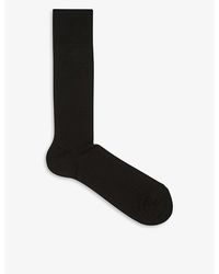 Reiss - Fela Ribbed Stretch-Cotton Socks - Lyst