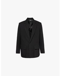 Valentino - Notched Lapels Flap Pockets Regular-Fit Cotton Jacket - Lyst