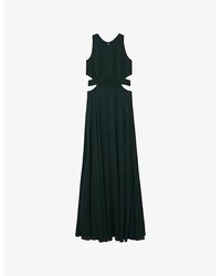 Reiss - Paloma Cut-Out Stretch-Woven Maxi Dress - Lyst