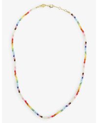Anni Lu - Nuana 18ct Yellow Gold-plated Brass And Beaded Necklace - Lyst