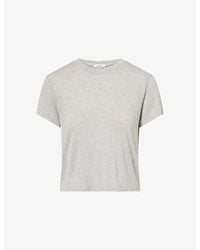 Agolde - Adine Shrunken Cotton-Jersey T-Shirt - Lyst