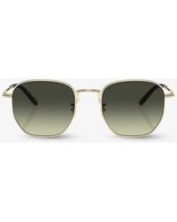 Oliver Peoples - Ov1331s Kierney Hexagonal-frame Metal Sunglasses - Lyst