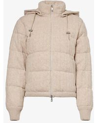 Polo Ralph Lauren - Cable-knit Quilted Padded Wool And Cashmere-blend Down-jacket - Lyst