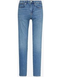 FRAME - L'homme Slim-fit Tapered-leg Stretch Recycled-denim-blend Jeans - Lyst