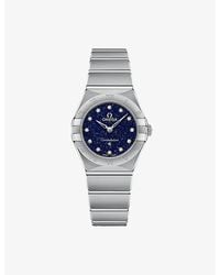 Omega - Constellation Stainless-Steel And Diamond Quartz Watch 25Mm - Lyst