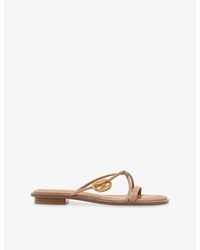 Reiss - Raina Flat Leather Sandals - Lyst