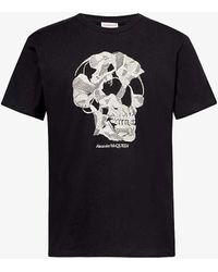 Alexander McQueen - Skull Graphic-print Cotton-jersey T-shirt - Lyst