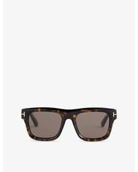 Tom Ford - Tf1284 52N Marlon Square-Frame Tortoiseshell Acetate Sunglasses - Lyst