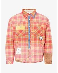KHOKI - Check-Print Patchwork Cotton Jacket - Lyst