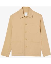 Sandro - Straight-fit Patch-pocket Cotton-twill Jacket - Lyst