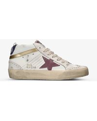 Golden Goose - Mid Star 11497 Star-logo Suede And Leather Trainers - Lyst
