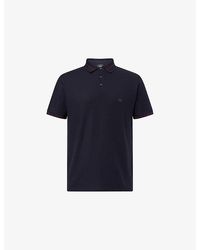 Emporio Armani - Logo-Embroidered Short-Sleeve Cotton Polo - Lyst
