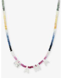 Roxanne First - Mama Mother-of-pearl And Sapphire Necklace - Lyst