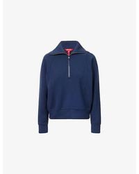Spanx - Airessentials Half-Zip Stretch-Jersey Sweatshirt - Lyst