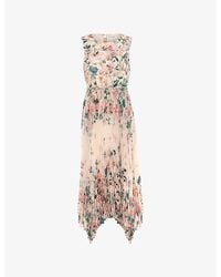 Phase Eight - Georgiana Floral-Print Stretch-Woven Midi Dress - Lyst