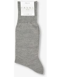FALKE - No. 6 Logo-print Wool-blend Knitted Socks - Lyst