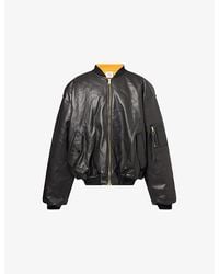 Vetements - Oversized Padded Leather Jacket - Lyst