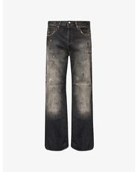 Acne Studios - Trafalgar Wide-Leg Brand-Patch Denim Jeans - Lyst