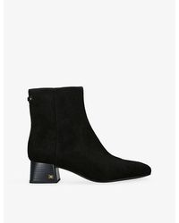 Sam Edelman - Paige Suede Block-Heel Ankle Boots - Lyst