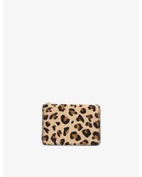 Whistles - Eli Leopard-Print Calf-Hair Wallet - Lyst