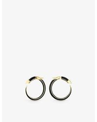 Shaun Leane - Sabre Solis 18Ct-Plated Vermeil Sterling- And Enamel Hoop Earrings - Lyst