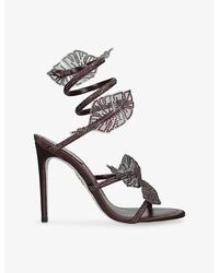 Rene Caovilla - Jewel Leaf 105 Leather Heeled Sandals - Lyst