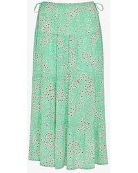 Whistles - Daisy Meadow Floral-print Woven Midi Skirt - Lyst