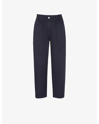 Whistles - Tessa Cropped Mid-Rise Cotton Trousers - Lyst