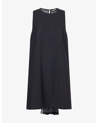 ROTATE BIRGER CHRISTENSEN - Floral-Embellished A-Line Crepe Mini Dress - Lyst