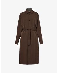 Lemaire - Kobicha Dress Detachable-Belt Wool-Garbadine Coat - Lyst