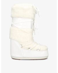 Moon Boot - Icon Lace-Front Faux-Fur Snow Boots - Lyst