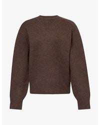 The Couture Club - Emblem Crew-Neck Knitted Cotton-Blend Jumper - Lyst