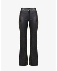 Reformation - Vintage Sooki Slim-fit Faux-leather Trousers - Lyst