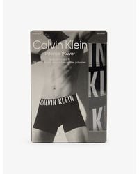 Calvin Klein - Branded-Waistband Pack Of Three Stretch-Woven Boxer Briefs - Lyst