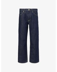FRAME - The Hang Five-Pockets Straight-Leg Mid-Rise Denim Jeans - Lyst