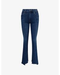 Mother - The Insider Skimp Pointy Fray Flared-Leg Denim Jeans - Lyst
