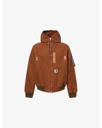 Sacai - X Carhartt Wip Hooded Cotton-Canvas Jacket - Lyst