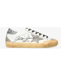Golden Goose - Super Star 10876 Logo-print Leather Low-top Trainers - Lyst