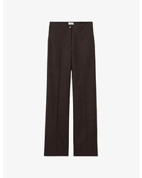 Claudie Pierlot - Straight-Leg Mid-Rise Stretch Wool-Blend Trousers - Lyst