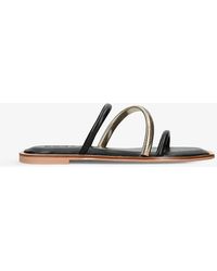 Carvela Kurt Geiger - Roma Metallic-strap Faux-leather Sandals - Lyst