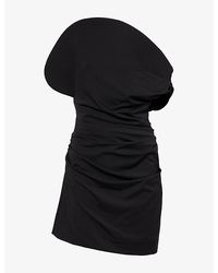 Jonathan Simkhai - Stefi Draped Stretch-Crepe Mini Dress - Lyst