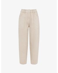 Whistles - Tessa Regular-Fit High-Rise Stretch-Cotton Trousers - Lyst