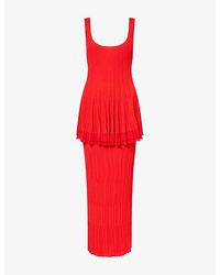 Ashlyn - Kishi Layered Knitted Maxi Dress - Lyst