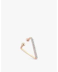Kismet by Milka - Triangle 0.06Ct Diamond Ear Cuff - Lyst