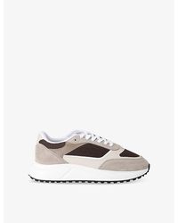Arne - Technical Runner Leather Suede And Mesh Low-Top Trainers - Lyst