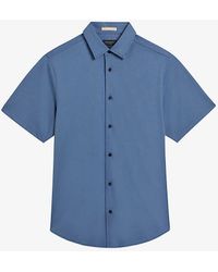 Ted Baker - Short-sleeved Cotton-jersey Shirt - Lyst