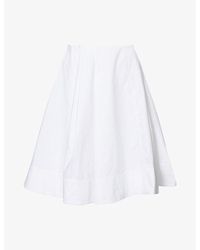 Jacquemus - Salon Flared Cotton-Poplin Midi Skirt - Lyst