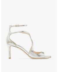 Jimmy Choo - Azia 75 Leather Heeled Sandals - Lyst