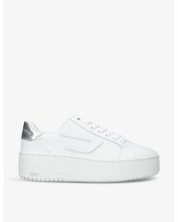 DIESEL - S-athene Bold Logo-appliqué Leather-blend Low-top Trainers - Lyst