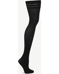 Wolford Velvet De Luxe 50 Hold-ups - Black